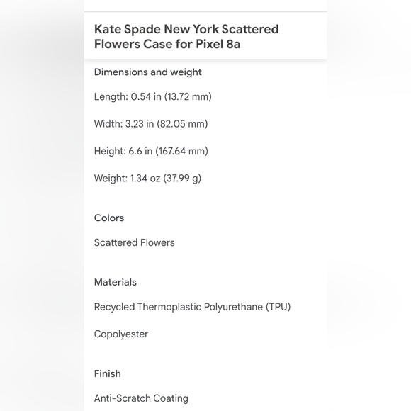 NIB kate spade Pixel 8a Case - Picture 7 of 7